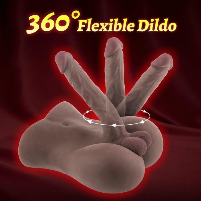 Male Sex Doll with Flexible Dildo Realistic Huge Cock, Black Men Sex Dolls for Women, Male Sex Doll Torso Tight Anal Hole 8in Cock for Female Masturbation, Unisex Masturbator Toy for Gay Couple 7lb - Image 2