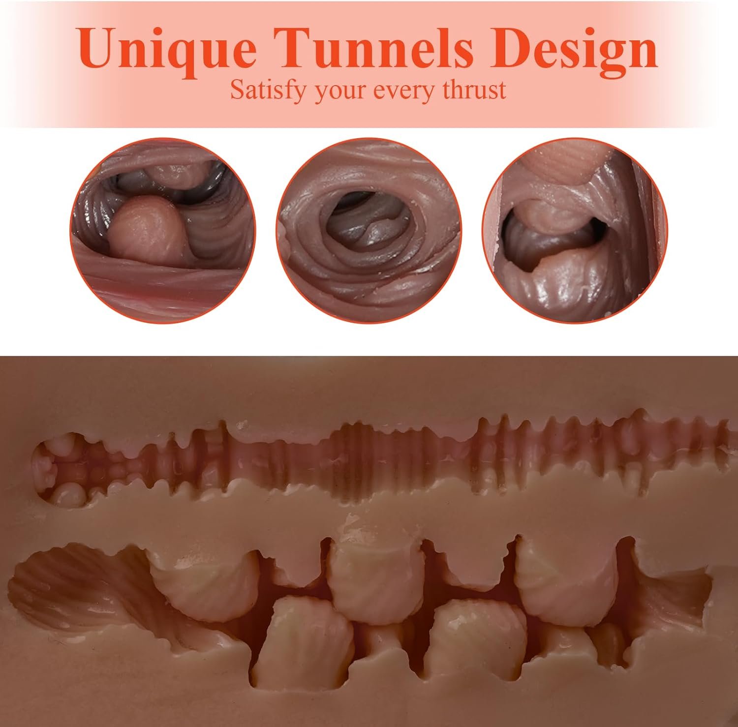 TANTALY 5.5LB Sex Doll Male Sex Dolls Entry-Level Ass Pocket Pussy Adult Sex Toys for Men, Realistic Female Adult Torso Mini Butt Stroker with Tight Vaginal Anal Hip Male Masturbator Brandi Wheat - Image 2