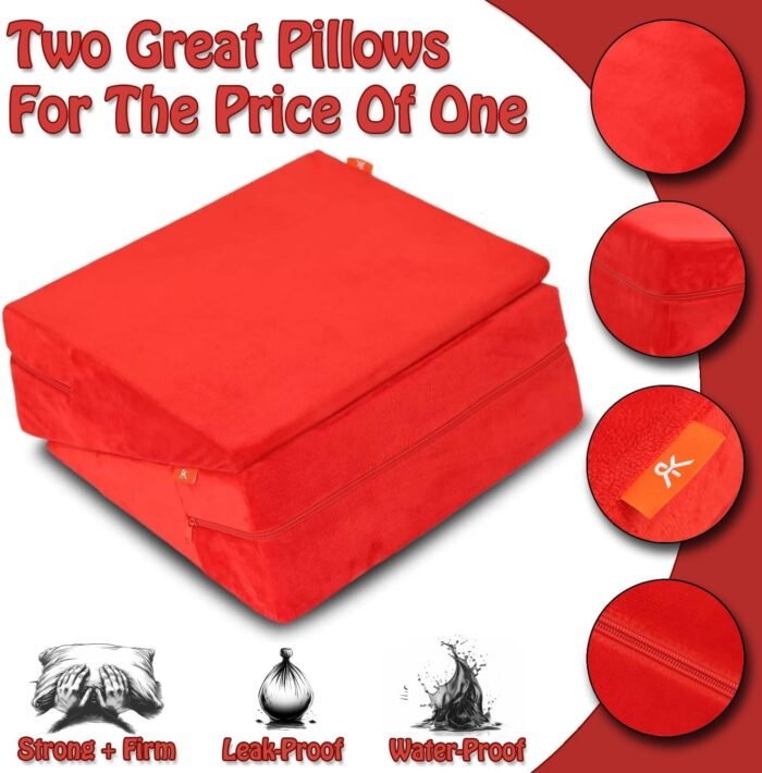 2 x Sex Pillow Cushion Triangle for Couples for Sleep Aid | Position Adult Toy Women Black Couple Furniture Portable Ramp Support Triangle Positioning - Image 4
