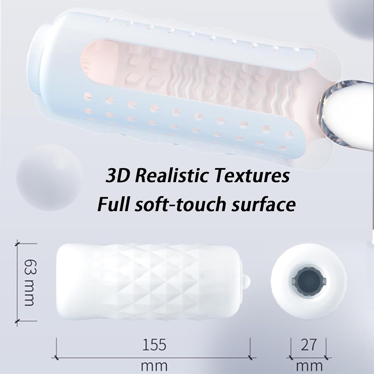 Sex Toys Adult Toys Automatic Male Masturbator-Penis Pump Pocket Pussy Male Sex Toy Male Masturbator Male Vibrator Penis Vibrator Thrusting & Roating Sex Toy Men Adult Toys for Men Male Strokers - Image 6