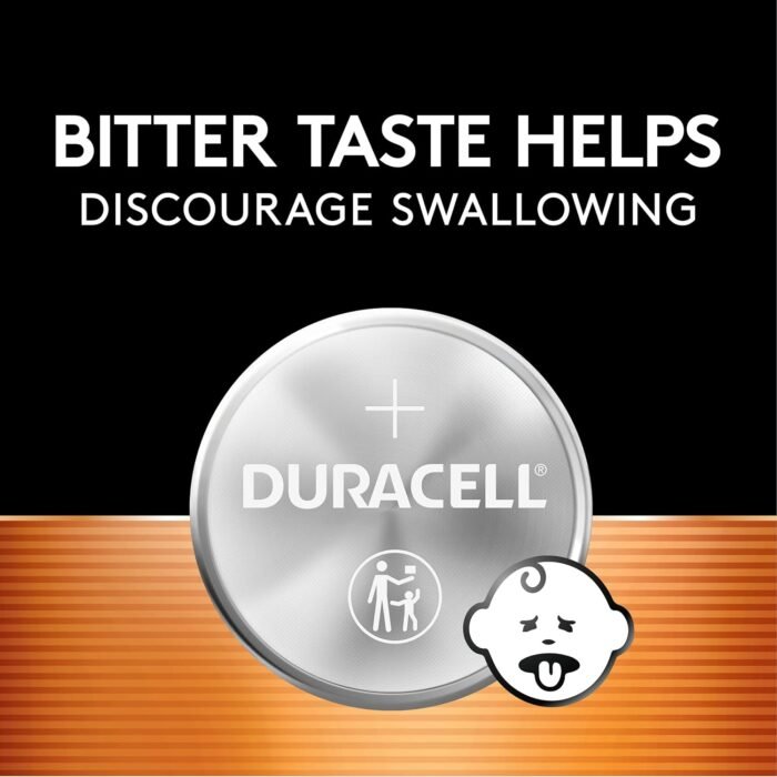 Duracell CR2025 3V Lithium Battery, Child Safety Features, 2 Count Pack, Lithium Coin Battery for Key Fob, Car Remote, Glucose Monitor, CR Lithium 3 Volt Cell - Image 2