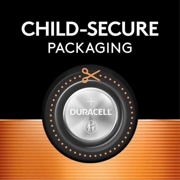 Duracell CR2025 3V Lithium Battery, Child Safety Features, 2 Count Pack, Lithium Coin Battery for Key Fob, Car Remote, Glucose Monitor, CR Lithium 3 Volt Cell - Image 3