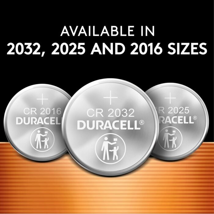 Duracell CR2025 3V Lithium Battery, Child Safety Features, 2 Count Pack, Lithium Coin Battery for Key Fob, Car Remote, Glucose Monitor, CR Lithium 3 Volt Cell - Image 4