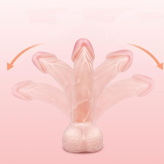4.3 inches Realistic Dildo for Beginners, Anal Dildos Lifelike Fake Penis for Women/Men/Gay, Adult Sex Toys for G spot Stimulator Anal Plug Training Sets (Flesh) - Image 5