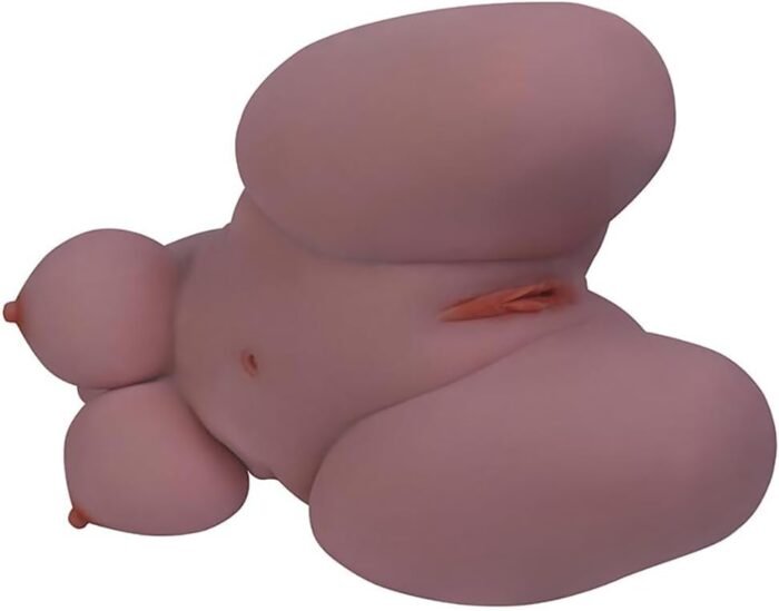 17LB Fat Sex Doll Torso with Big Boobs and Ass, Lifelike Brown Sex Doll with Built-in Skeleton Adult Sex Toy Male Masturbator with 3D Lifelike Textured Vagina Pocket Pussy Love Dolls for Orgasm - Image 4