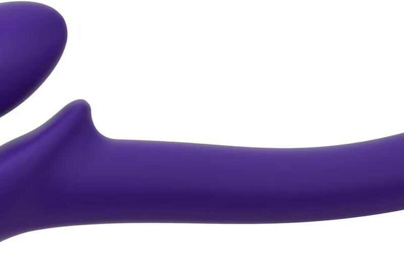 Strap-On-Me Semi-Real Bendable Strap-On Dildo - Discover The Ultimate Pleasure with Sexy Dildo - Silicone Strapless Dildo for Couples - Waterproof Strapless Dildo (Purple/Small)