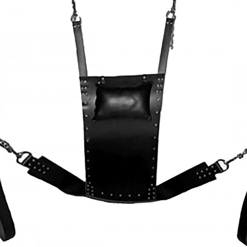 Premium Black Leather Sex Swing