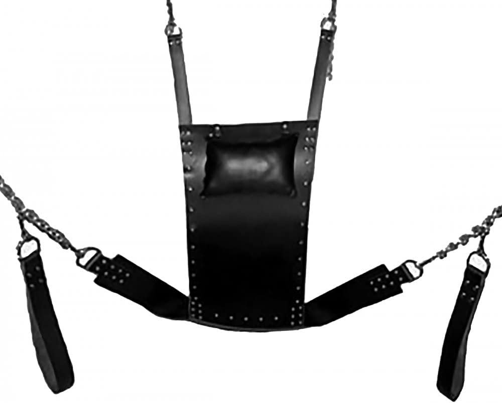 Premium Black Leather Sex Swing