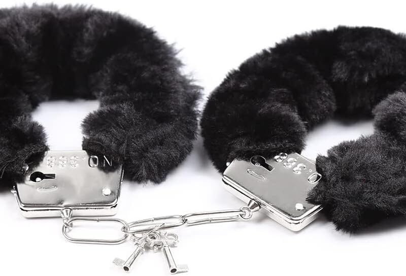 Hand Cuffs Set Couple Handcuffs Fuzzy Handcuffs Fluffy Handcuffs Plush Thickening Handcuffs