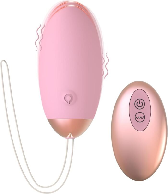 Women's Remote Control Vibrator, Wearable Wireless Remote Control Vibrator Adult Toy, Mini Egg-Shaped Vibrator Bullet, Women's Vibrating Ball, Small Pink rem