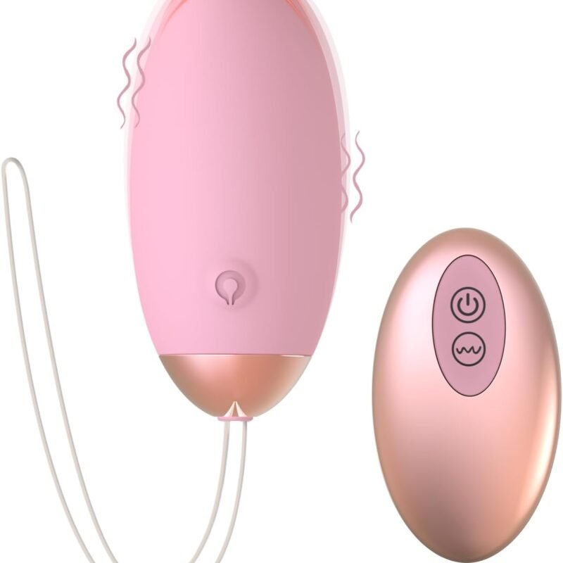 Women's Remote Control Vibrator, Wearable Wireless Remote Control Vibrator Adult Toy, Mini Egg-Shaped Vibrator Bullet, Women's Vibrating Ball, Small Pink rem