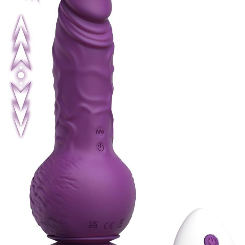 Tracy's Dog Thrusting Dildo Vibrator - 9.29" Realistic Silicone Dildos for G Spot Anal Stimulation with 10 Vibrating & 3 Bouncing Modes, Adult Toys Penis Sex Toys for Women Men Couples (Evorumble)