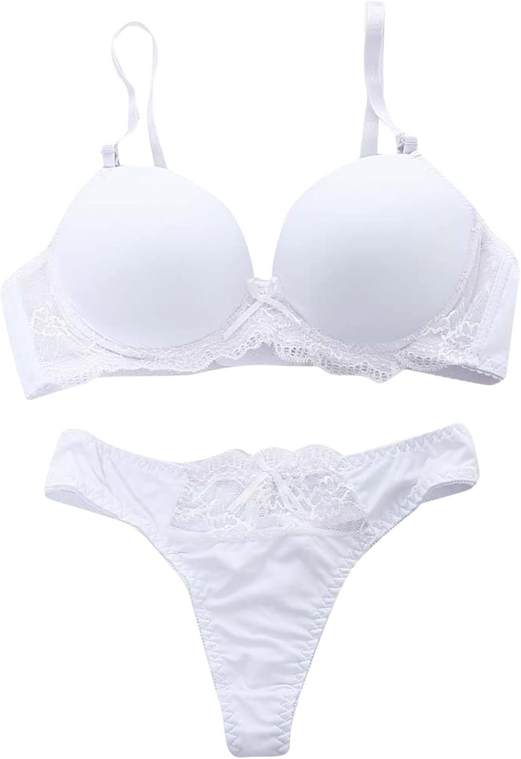 Women's Matching Bra and Panty Sets 2 Piece Underwire Bralette Set Strappy Babydoll High Waist Bra and Panty Set - Image 3