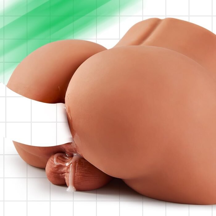 10.5 LB 2 in1 Torso Male Sex Doll with Realistic Dildo and Testis, Anal Male Masturbator with Tight Hole for Men Masturbation, Gohya Unisex Sex Toy for Couple Brown - Image 3