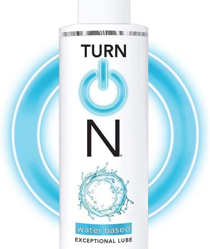 Turn On Water-Based Premium Personal Lubricant | Long Lasting, Ph Balanced, Hypoallergenic, Condom Safe Lube for Men, Women, and Couples, 8 fl oz