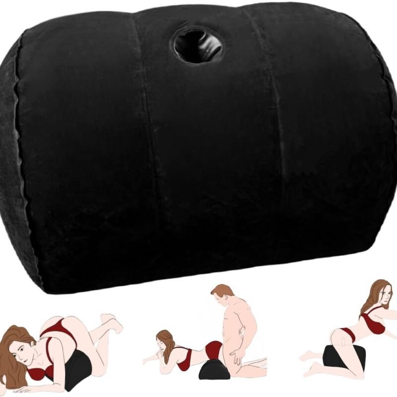Mount Sex Position Pillow Sex Furniture Inflatable Pillow for Women G Spot Position Cushion Multifunctional Inflatable Support Half Moon Pillow Sex Toy Mount for Couples