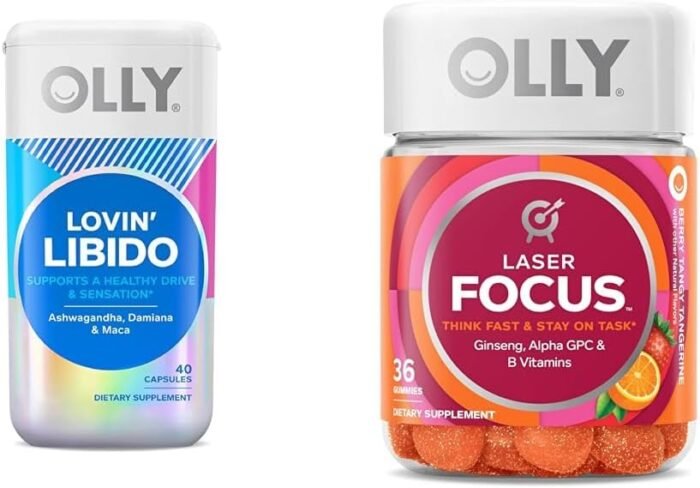 OLLY Lovin Libido Capsules for Women, Laser Focus Gummies with Ginseng, 36 Count