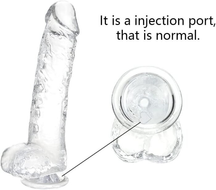 Small Realistic Clear 6 inch Cute Dildo,Adult Sex Toy with Suction Cup Dildo, Suitable for Beginner Women/Men/Gay with Thin and Slim Poke, can be Use for G-spot and Anal - Image 4