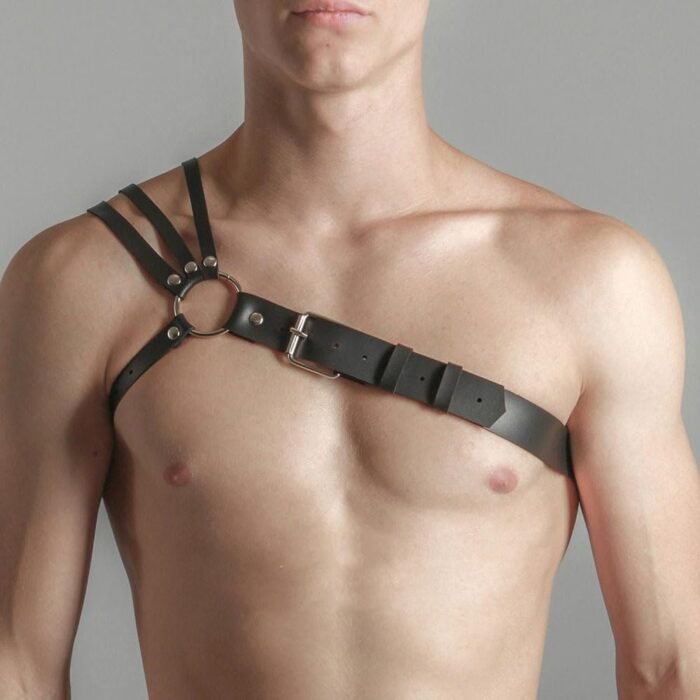 Men's Body Chest Harness Belt, Faux Leather Gothic Punk Adjustable Chest Harness Strap Belt for Men Gay Masquerade Party Cosplay Costume Bar Nightclub Club Fetish Clubwear BDSM SM Bondage - Image 5