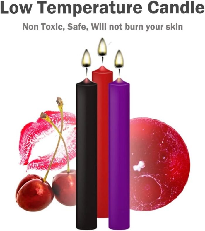 Low Temperature Candles Low Heat Candles Romantic Wax Play Candles for Lovers Couples Wedding - Image 2