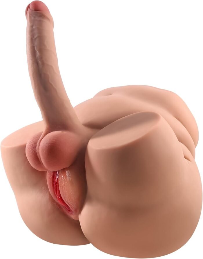13.2LB Shemale Sex Doll Butt Male Masturbator Adult Sex Toy, Unisex Sex Doll Torso with 7.9in Realistic Huge Dildo Big Pussy Ass, Flexible Cock for Women, 3D Vagina Tight Anal for Men Gay Couple
