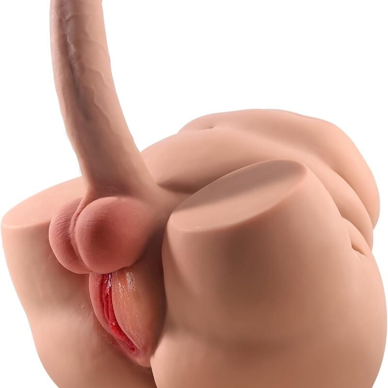 13.2LB Shemale Sex Doll Butt Male Masturbator Adult Sex Toy, Unisex Sex Doll Torso with 7.9in Realistic Huge Dildo Big Pussy Ass, Flexible Cock for Women, 3D Vagina Tight Anal for Men Gay Couple