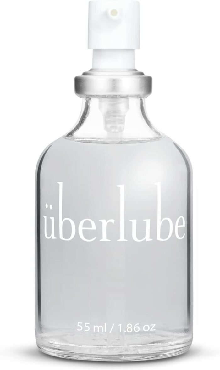 Uberlube Silicone Base Lube - 55ml Bottle Unscented Silicone Lubricant Personal Lubrication - Latex Safe Privacy Sex Lube Liquid for Couples Women & Men - Flavorless, Vaginal & Anal Lube - 1.86 Fl Oz