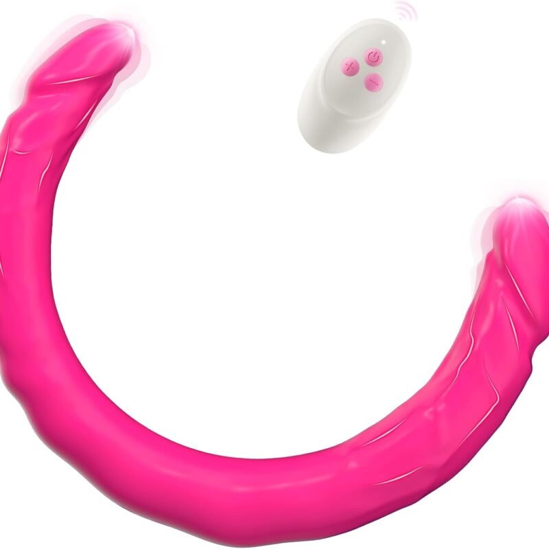 ROSYSROSY Double-Ended Vibrator Vibrating Dildo for Couple Sex Toys - 15.7 Inches Strapless G Spot Dildos Silicone Fake Penis with 10 Vibration Remote for Lesbian Anal Play Adult Toys & Games