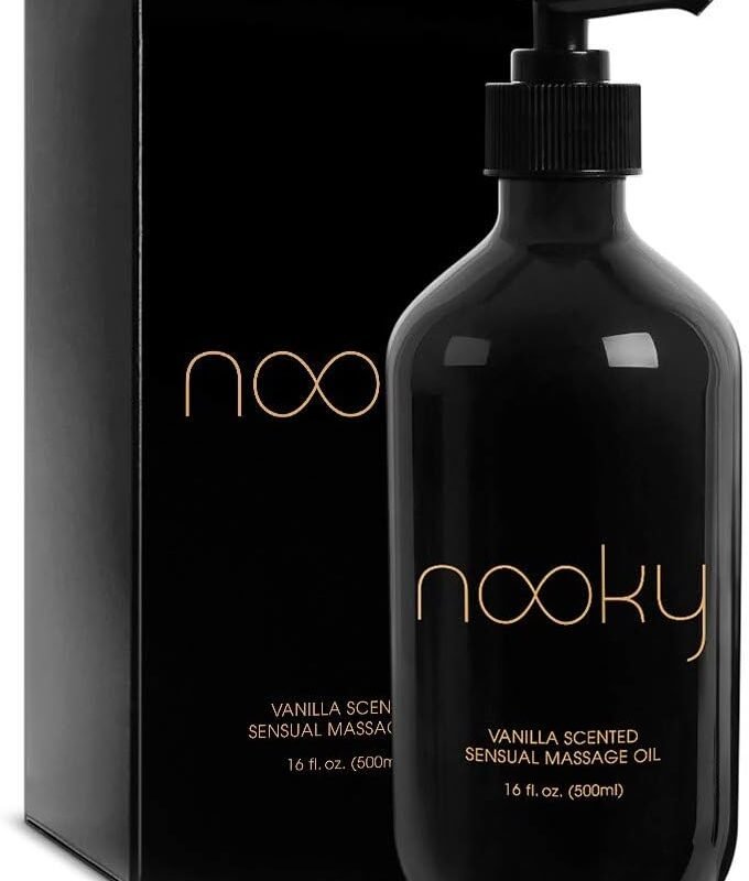 Nooky Vanilla Massage Oil with Fractionated Coconut Oil.16 Ounce