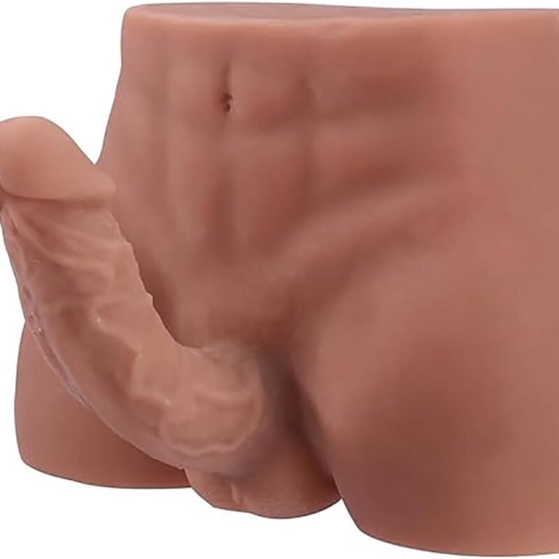 8.05LB Male Sex Doll with Flexible Dildo Huge Cock, Inflatable Sex Doll Men Sex Dolls Tight Anal Hole 6in Cock for Female Masturbation, Unisex Masturbator Sex Toy for Women Men Gay Waterproof- Brown