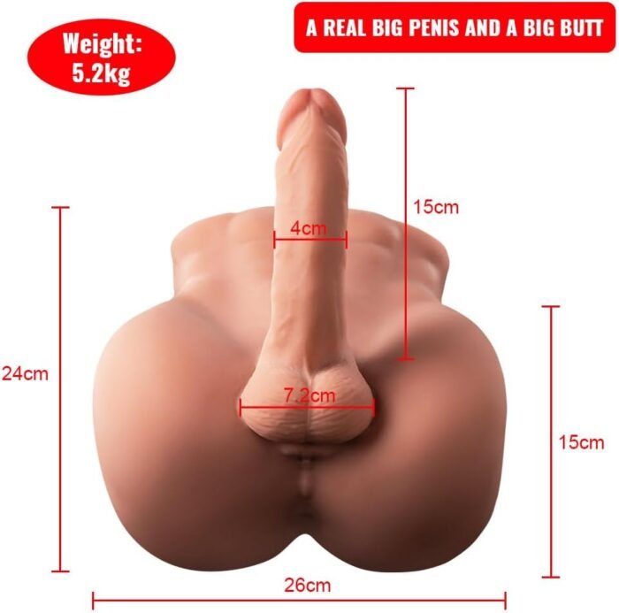 Sex Doll Male Masturbator Entry-Level Ass Pocket Pussy Mens Sex Toys Realistic Female Adult Torso Mini Butt Stroker with Tight Vaginal Anal Hip Sex Dolls for Men - Image 6