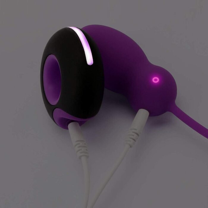 Odeco USB Rechargeable Wireless Remote Control Vibrating Silicone Bullet Egg LED Light 7-Frequency Pleasure Adult Sex Toys Vibe for Women or Couples (Purple+Black) - Image 4