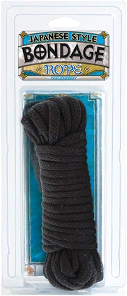 Doc Johnson Japanese Bondage Rope - Soft Cotton Rope - Gentle on the Skin - 32 Feet of Rope - Black - Image 2