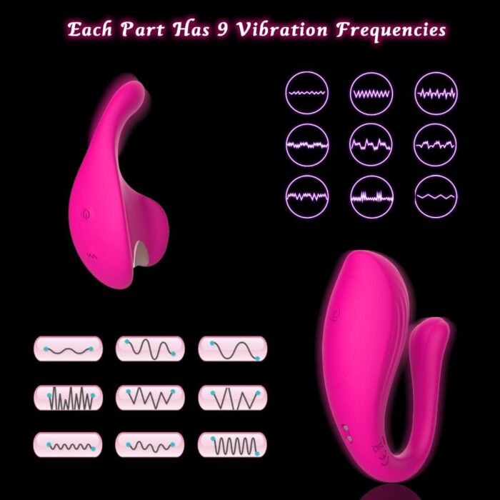 APP & Remote Control Vibrating Panties Wearable Vibrator, Healexcer Smartphones Dual Motors Adult Sex Toys for Women Couples Pleasure with Vibrating Ball 9 Stimulations, Couples Sex Products Games - Image 4