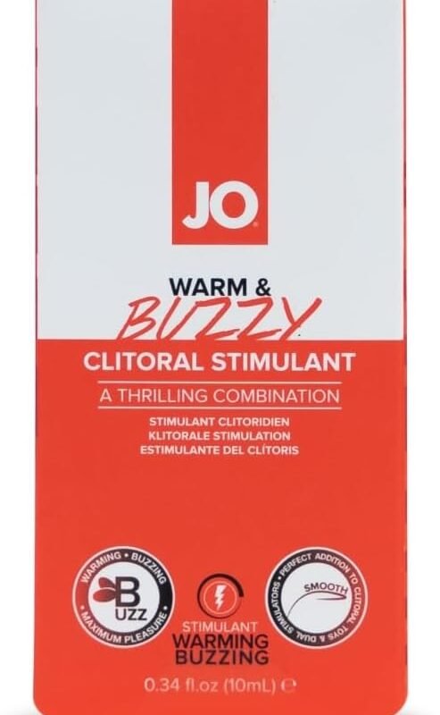 JO Warm & Buzzy, Stimulating Tingle Serum for Women and Couples, 0.34 FL Oz