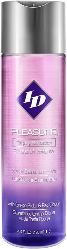 ID Pleasure Stimulating Personal Lubricant 4.4 Fl Oz - Water Based Tingling Sensation Lube with Natural Botanical Extracts, made in USA by ID Lubricants