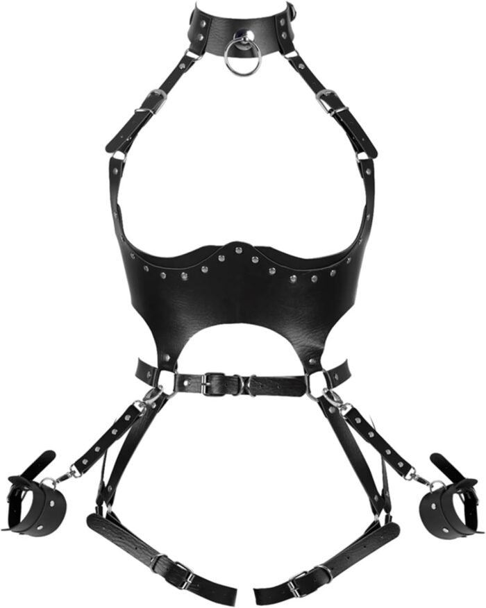 FOTN Women Punk PU Leather Body Waist Belt Bodysuit Bondage Body Harness Belt Sexy Lingerie Leg Garter BT1 - Image 2