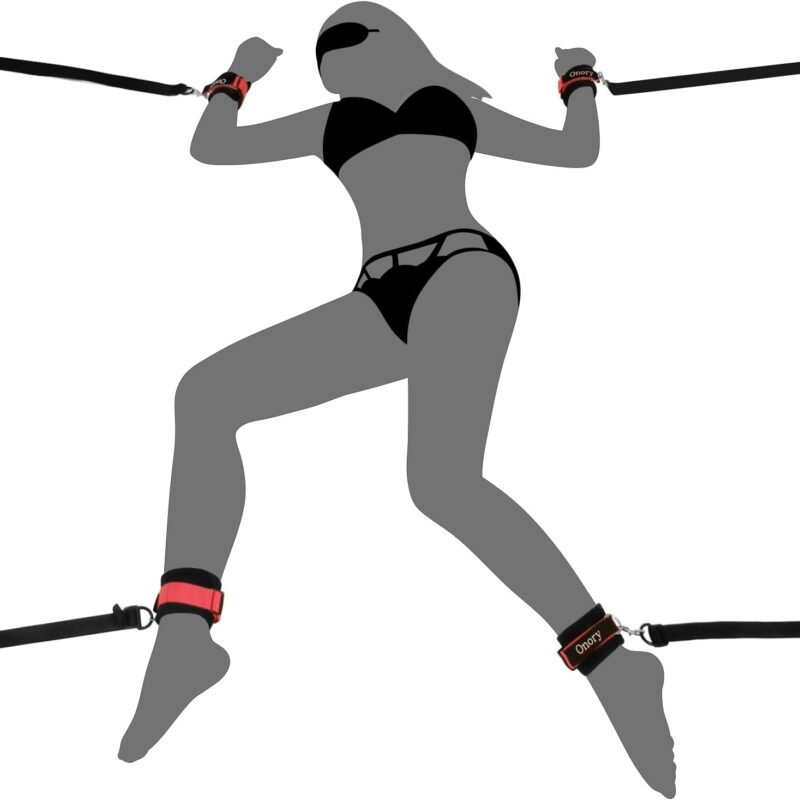 Onory BDSM Sex Toys & Games Bondaged Kit Sex Set Eye Mask Blindfolds Soft Wrist and Ankle Handcuffs Straps Rope Bondage Restraints for Adults Couples Bed Sex