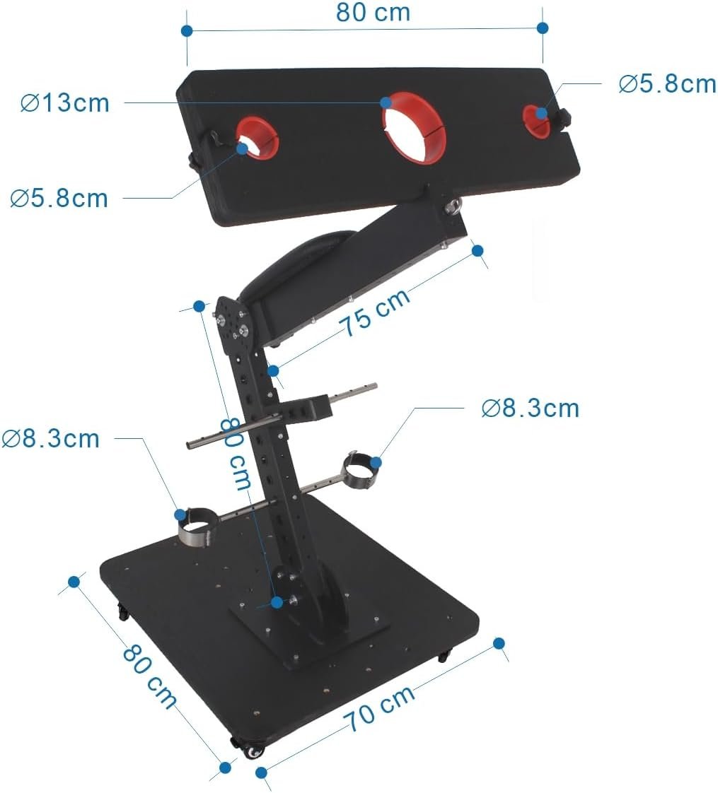 Generic BDSM Bondage Shackles Kit Slave Restraint Rack Love Furniture Binding Wooden Yoke Sex Toys, Black - Image 4