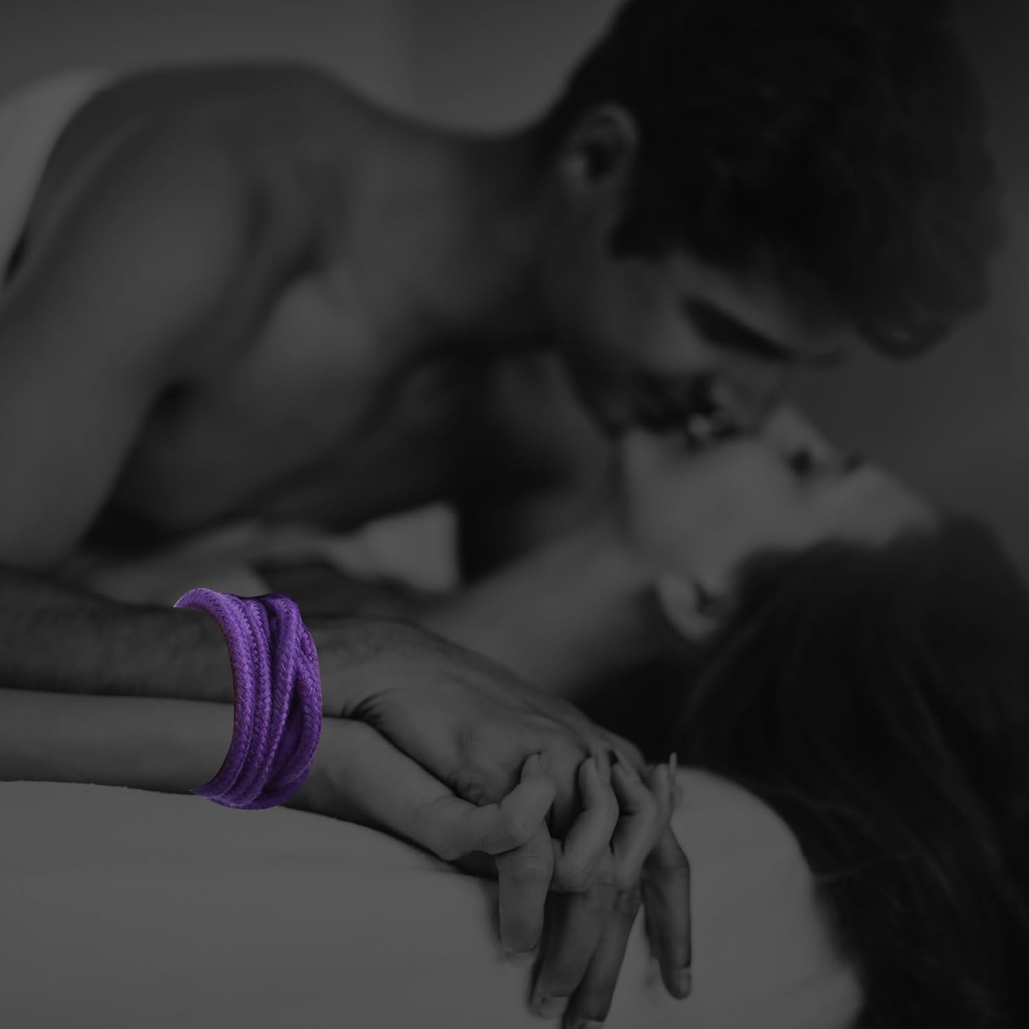 Fumwase BDSM Shibari Rope Kit Sex Bondage Rope 3pcs 32 Feet 10m 7mm Soft Cotton BDSM Beginner Kit Rope Black Red Purple Adult Sex Toys for Women Men Couples - Image 6