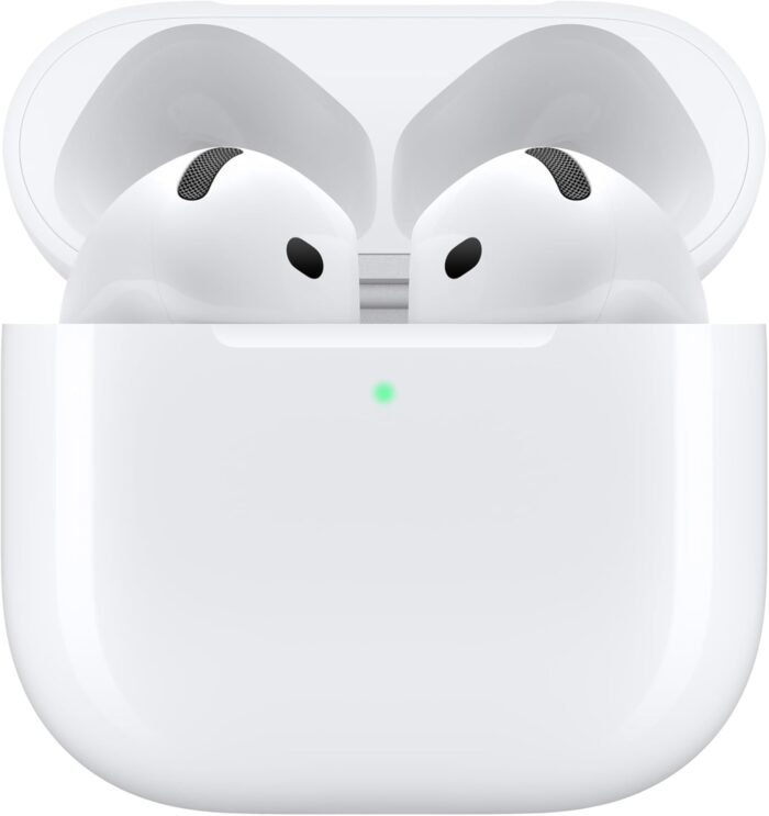 Apple AirPods 4 Wireless Earbuds, Bluetooth Headphones, Personalized Spatial Audio, Sweat and Water Resistant, USB-C Charging Case, H2 Chip, Up to 30 Hours of Battery Life, Effortless Setup for iPhone - Image 2