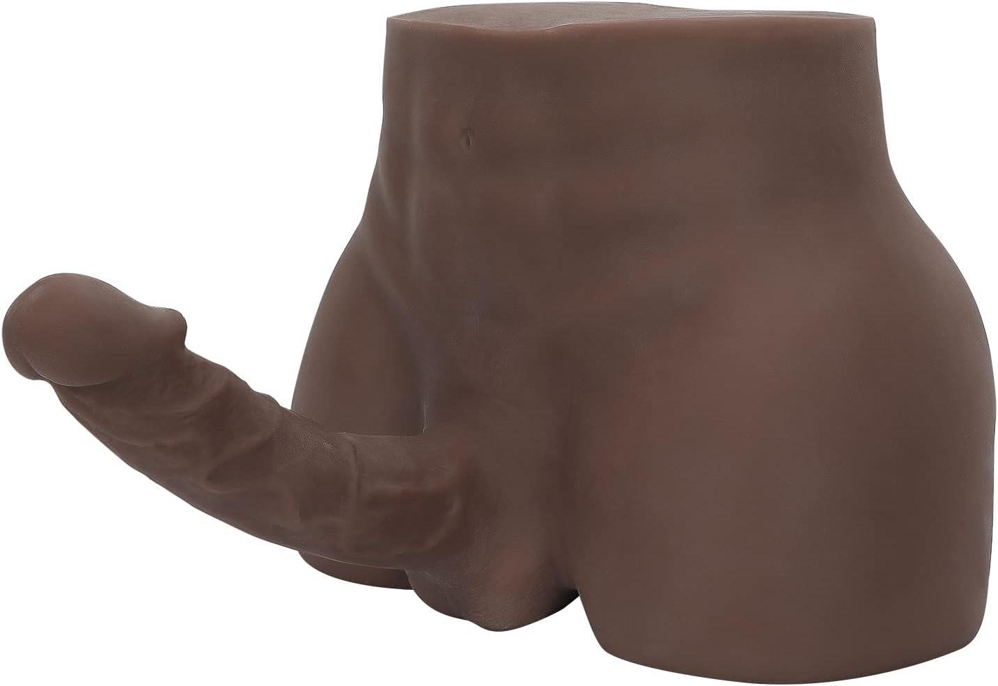 8lb Male Sex Doll with Flexible Dildo Realistic Male Torso Masturbator with 3D Lifelike Design, Full Size Stroker Toy with Soft Skin-Like Texture, Unisex Masturbator Sex Toy Dark Brown - Image 6
