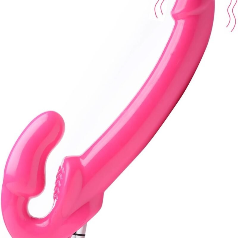 Vibrating Strapless Strap on Dildo Harness Free Gspot Clitoral Penis Vibrator for Lesbian Strapon Vibe Vibrating Adult Sex Toys Clit Anal Stimulator Women Female Strap-on [Made in USA]