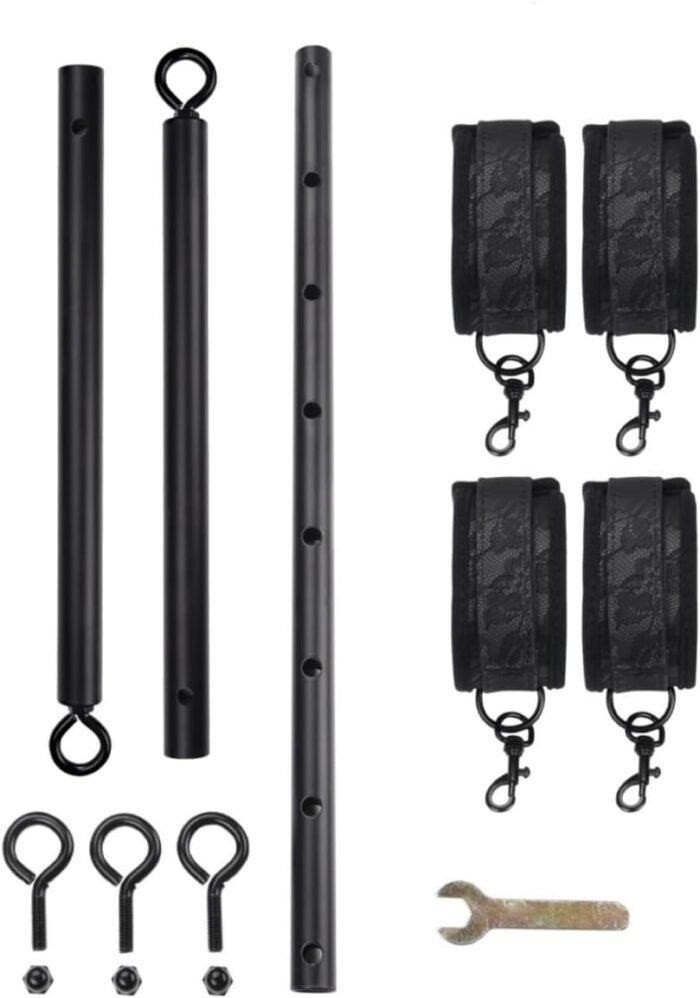 Spreader Bar Sex Toys BDSM Bondage Restraints with Handcuffs Ankle Cuffs for Couples Adults SM Games Adjustable 22-36 Inch - Image 9