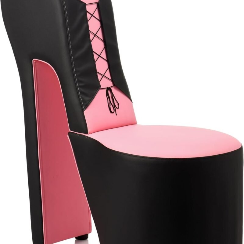 MASTER SERIES Stiletto Sex Chair for Beginners, Men, Women, & Couples. Iconic Stiletto Chair and Vegan Leather. Comfortable & Sturdy for Sexy Positions. 1 Piece Set, Pink.