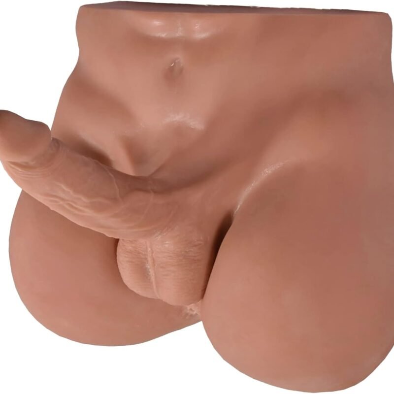 Lifelike Torso Male Sex Doll for Women with Flexible Dildo Realistic Sex Huge Cock 7.08inches, Sex Dildo Dolls for Women Masturbation, Unisex Masturbator Tight Anal Sex Toy for Men Women Gay Couple