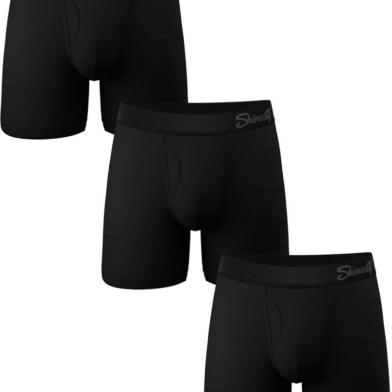 Shinesty Hammock Support Mens Pouch Underwear | Boxer Briefs with Fly | 3 Pack