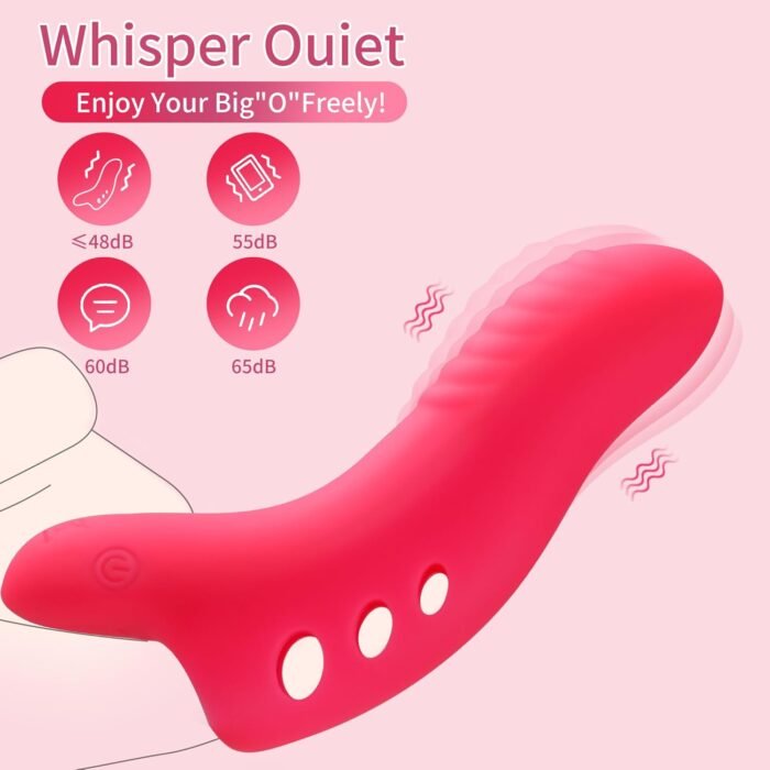 Sex Toys Finger Vibrator for Women: Female G Spot Clit Stimulation for Couples Sexual Pleasure - Quiet Mini Adult Toy with 10 Vibrating Modes for Foreplay Bedroom Shower Travel Gift - Image 2