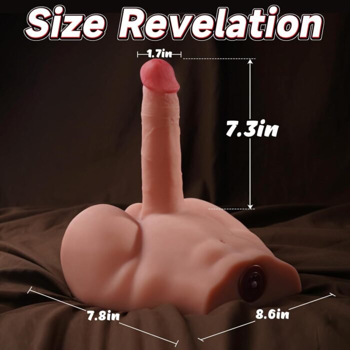 Male Sex Doll with Realistic Thrusting Dildo - EINSEO Adult Torso Sex Dolls & 7.3 inches Vibrating Dildos for G-spot Anal Stimulation, Unisex Masturbator Mens Gay Sex Toys for Women Female Couples - Image 3