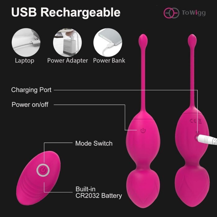 Ben Wa Balls Kegel Balls for Sexual Pleasure, Sex Kegel Balls for Women, Sexual Tools for Female with Reomote Control, Wearable Vibrating Eggs G Spot Clitoral Egg Vibrator - Image 4
